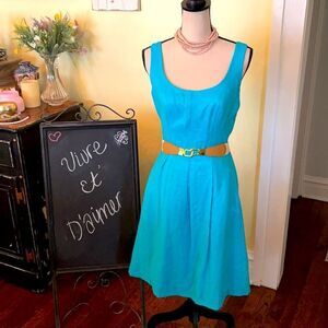 9&Co Sz 12 *Tiffany Blue* Lined Pleated Dress